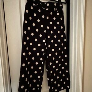 Chico’s Brigitte Polka Dot Pull On Wide Leg Pants-NEW
